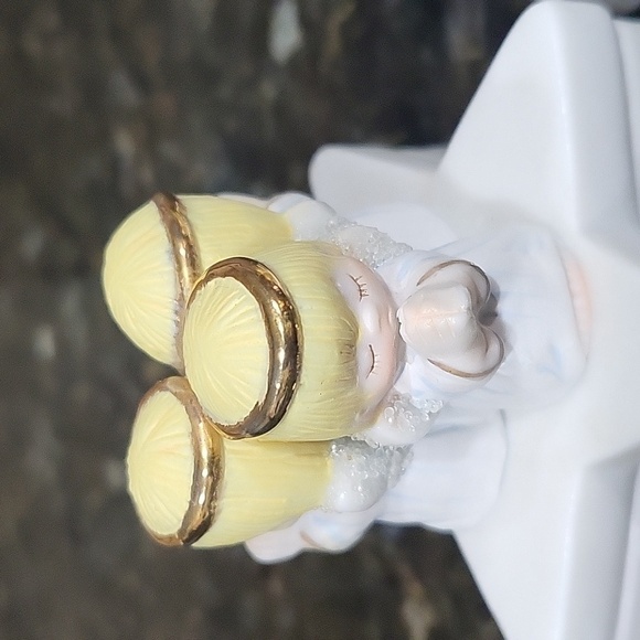 Set of 2 Three Beautiful Praying Angels Ceramic Trinket Box 2-1/2 x 2-1/2 STAR - Picture 2 of 4